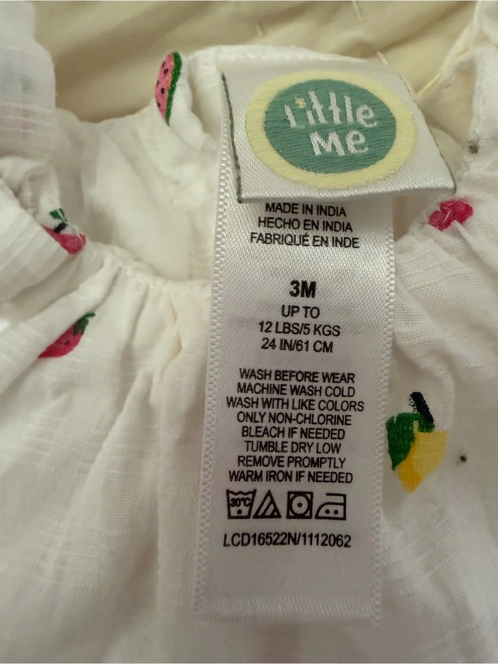 Little Me Fruit-Print Baby Two-Piece Set 3 months